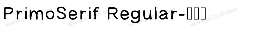 PrimoSerif Regular字体转换